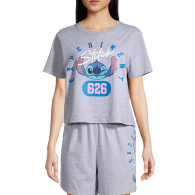 Stitch Experiment 626 Juniors Womens Cropped Graphic T-Shirt