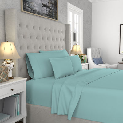 Color Sense Premium Cotton Blend Wrinkle-Resistant Sateen Weave Sheet Set