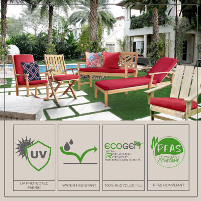 Outdoor Dècor Ebony Leaf Printed Lounge Cushion