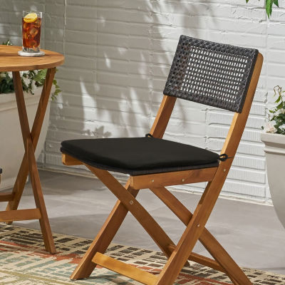 Outdoor Dècor Ebony Bistro Fade Resistant Patio Chair Cushion
