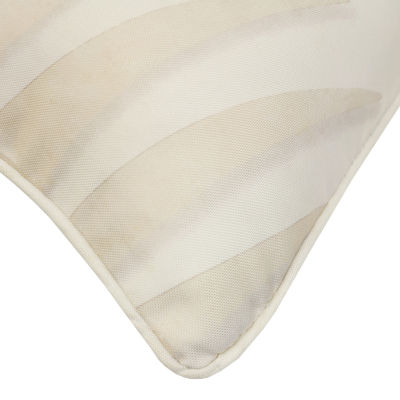 Outdoor Dècor Nature Palm Leaf Taupe Square Outdoor Pillow