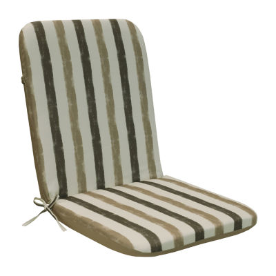 Outdoor Dècor Nature Stripe Printed High Back Patio Seat Cushion