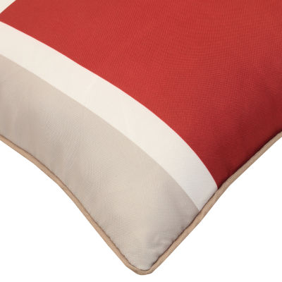 Outdoor Dècor Ruby Red Mondrian Square Outdoor Pillow