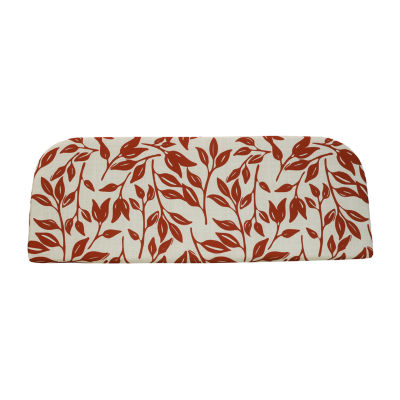 Outdoor Dècor Ruby Red Printed Leaves Bench Patio Seat Cushion