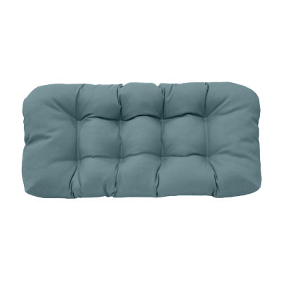 Outdoor Dècor Vintage Blue Wicker Settee Patio Seat Cushion