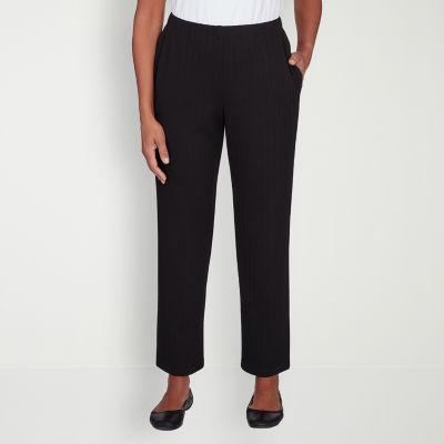 Alfred Dunner Opposites Attract Womens Mid Rise Straight Pull-On Pants