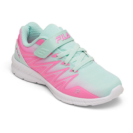 FILA Fantom 8 Strap Little Girls Running Shoes, 12 Medium, Pink