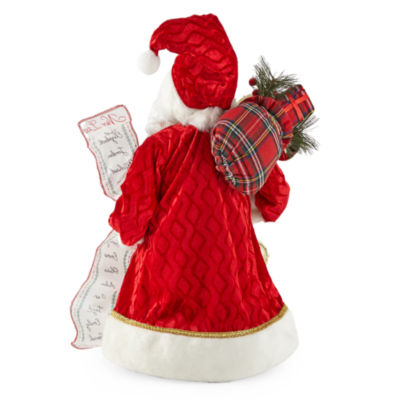 North Pole Trading Co. 18in List Santa Figurine