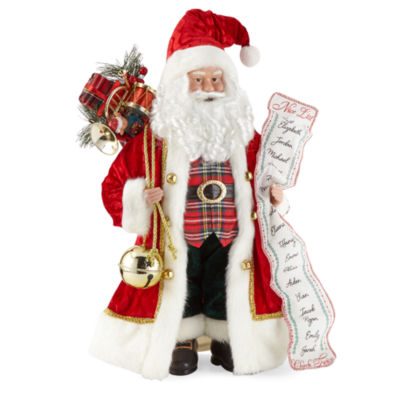 North Pole Trading Co. 18in List Christmas Santa Figurine