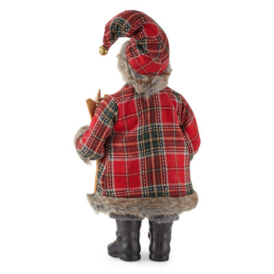 North Pole Trading Co. 18in Ski Santa Figurine