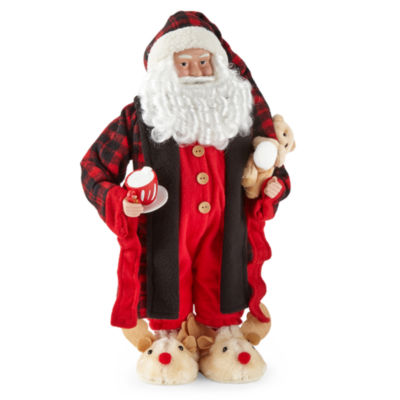 North Pole Trading Co. 18in Pj Santa Figurine