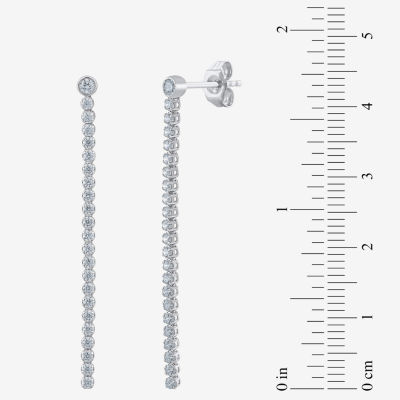 (H-I / I1) 1 CT.T.W. Lab-Grown Diamond 10K White Gold Drop Earrings