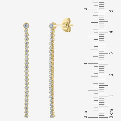 (H-I / I1) 1 CT. T.W. Lab Grown White Diamond 10K Gold Drop Earrings