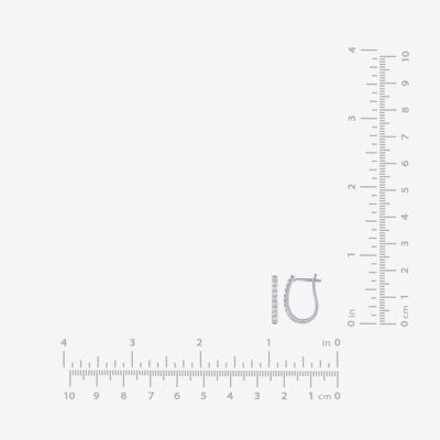 (H-I / I1) Womens 1/2 CT. T.W. Lab Grown White Diamond 10K Gold 18mm Hoop Earrings