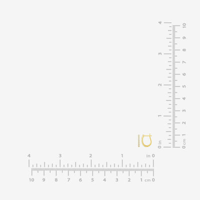 (H-I / I1) Womens 1/4 CT. T.W. Lab Grown White Diamond 10K Gold 14.5mm Hoop Earrings