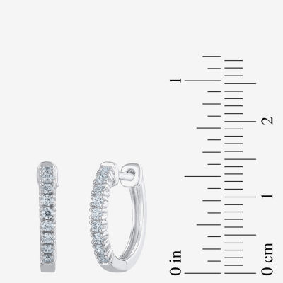 1/4 CT. T.W. Mined White Diamond 14K Gold 14mm Hoop Earrings