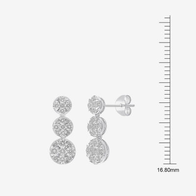 Diamond Blossom (H-I / I1) 1 1/2 CT. T.W. Lab Grown White Diamond 10K White Gold Round 2-pc. Jewelry Set