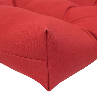 Outdoor Dècor Ruby Red Wicker Settee 44 X 19 In Solid Patio Seat Cushion