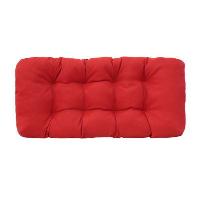 Outdoor Dècor Ruby Red Wicker Settee 44 X 19 In Solid Patio Seat Cushion