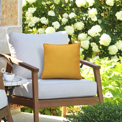 Outdoor Dècor Sunny Citrus Decorative Solid Square Outdoor Pillow