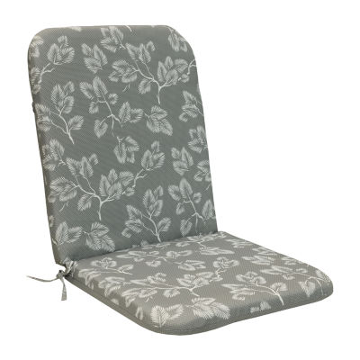 Outdoor Dècor Sunny Citrus Leaf Print High Back Patio Seat Cushion