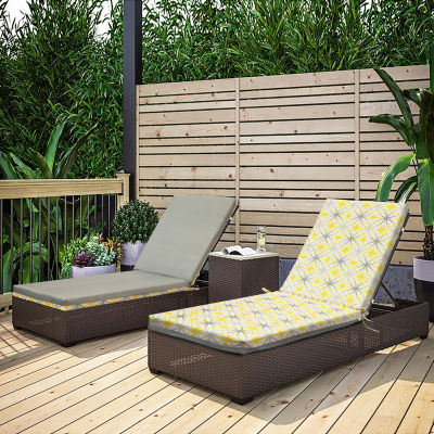 Outdoor Dècor Sunny Citrus Geometric Flower Printed Lounge Cushion