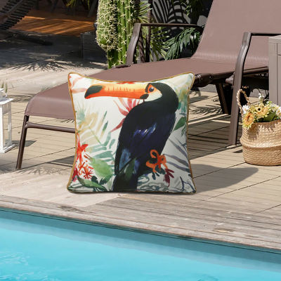 Outdoor Dècor Tropical Large Toucan Square Outdoor Pillow