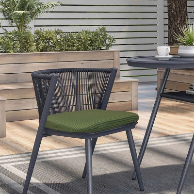 Outdoor Dècor Tropical Textured Printed Fade Resistant Patio Chair Cushion