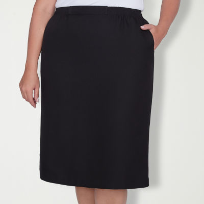 Alfred Dunner Suiting Womens Pencil Skirt-Plus