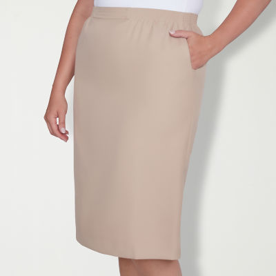Alfred Dunner Suiting Womens Plus Pencil Skirt