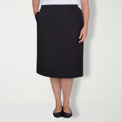 Alfred Dunner Suiting Womens Pencil Skirt-Plus