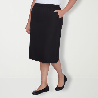 Alfred Dunner Suiting Womens Pencil Skirt-Plus