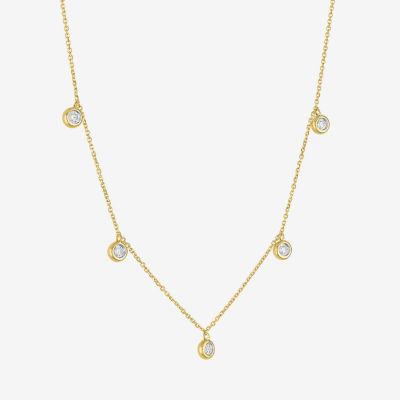 (G-H / I1-I2) Womens 1/6 CT. T.W. Lab Grown White Diamond 10K Gold Pendant Necklace