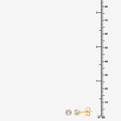 3/8 CT. T.W. Natural White Diamond 10K Gold 4.1mm Stud Earrings