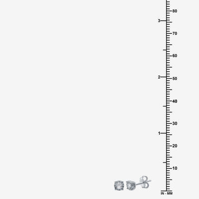 (G / SI1-SI2) Ever Star 1/5 CT. T.W. Lab Grown White Diamond Sterling Silver or 14K Gold over Silver 5.3mm Stud Earrings