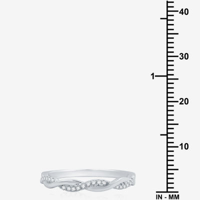 I Said Yes (H-I / I1) 1/10 CT. T.W. Lab Grown White Diamond Sterling Silver or 14K Gold Over Wedding Band