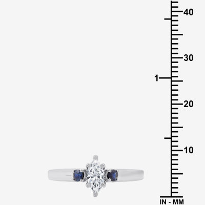 I Said Yes (H-I / I1) Womens 5/8 CT. T.W. Lab Grown White Diamond Sterling Silver Marquise Bridal Set