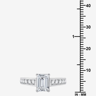 (G-H / Si2-I1) Womens 2 1/2 CT. T.W. Lab Grown White Diamond 10K Gold Side Stone Bridal Set