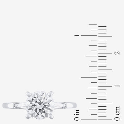 (G / Vs2) Womens 2 1/4 CT. T.W. Lab Grown White Diamond 14K Gold Round Engagement Ring