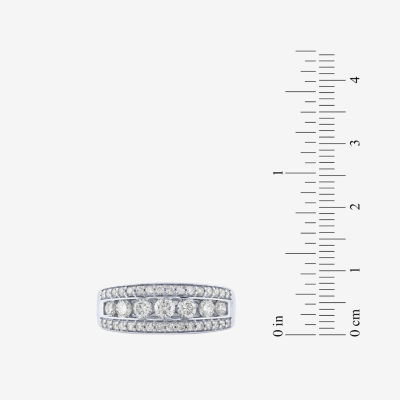 H-I / I1) 1 CT. T.W. Lab Grown White Diamond 10K Gold Anniversary Wedding Band