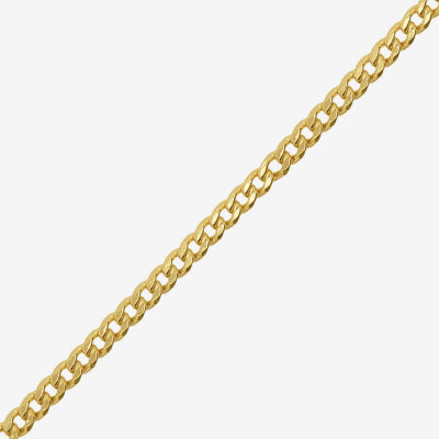 14K Gold Inch Semisolid Curb Chain Necklace