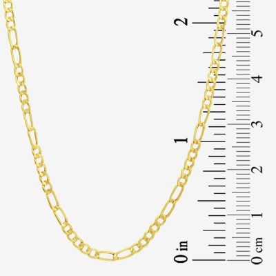 Made in Italy 10K Gold 20 Inch Hollow Figaro Chain Necklace