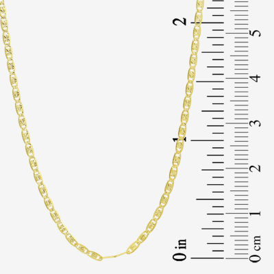 Made in Italy 10K Gold 16 Inch Solid Valentino Chain Necklace