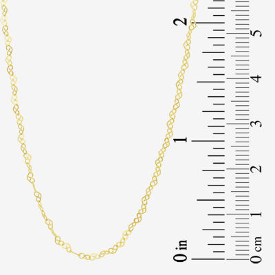 10K Gold 18 Inch Solid Fashion Chain Necklace