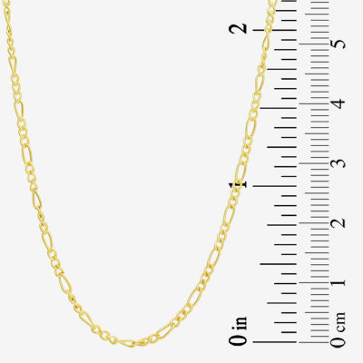 14K Gold 16 Inch Hollow Figaro Chain Necklace