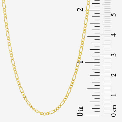 14K Gold 20 Inch Hollow Figaro Chain Necklace