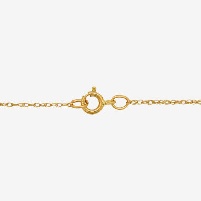 Womens White Cubic Zirconia 14K Gold Cross Pendant Necklaces