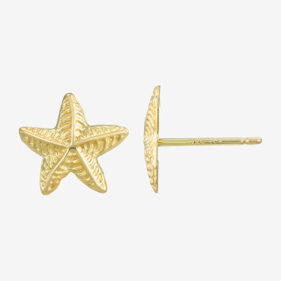 10K Gold Star 2 Pair Earring Set