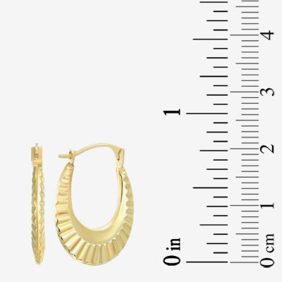 14K Gold 17mm Round Hoop Earrings