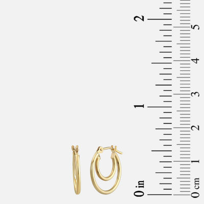 14K Gold 14mm Round Hoop Earrings